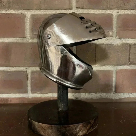 NEW Museum Miniature Medieval Maximilian Armet War Helmet Circa 1500's Decor - Picture 6 of 7